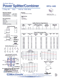 Datasheet RPQ-1495 manufacturer Mini-Circuits