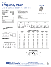 Datasheet SAY-1 manufacturer Mini-Circuits