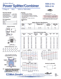 Datasheet SBA-2-14+ manufacturer Mini-Circuits