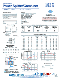 Datasheet SBB-2-10+ manufacturer Mini-Circuits