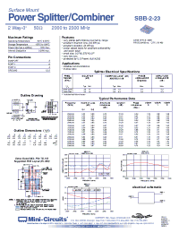 Datasheet SBB-2-23+ manufacturer Mini-Circuits