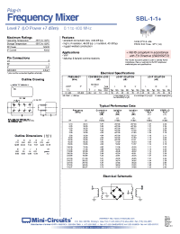 Datasheet SBL-1-1+ manufacturer Mini-Circuits