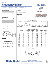 Datasheet SBL-1ZMH+ manufacturer Mini-Circuits