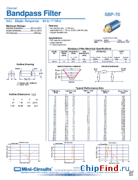 Datasheet SBP-70 manufacturer Mini-Circuits