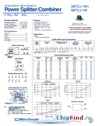 Datasheet SBTCJ-1W+ manufacturer Mini-Circuits