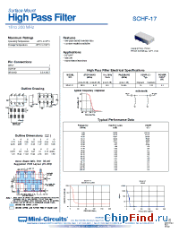 Datasheet SCHF-17 manufacturer Mini-Circuits