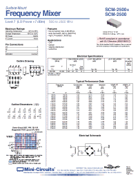 Datasheet SCM-2500NL+ manufacturer Mini-Circuits