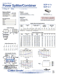 Datasheet SCP-4-1+ manufacturer Mini-Circuits