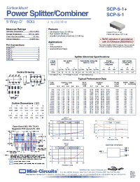 Datasheet SCP-5-1+ manufacturer Mini-Circuits