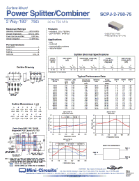Datasheet SCPJ-2-750-75 manufacturer Mini-Circuits