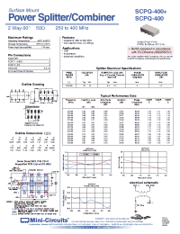 Datasheet SCPQ-400 manufacturer Mini-Circuits