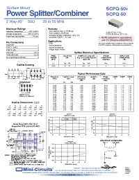 Datasheet SCPQ-50+ manufacturer Mini-Circuits