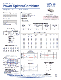 Datasheet SCPQ-60+ manufacturer Mini-Circuits