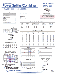 Datasheet SCPQ-85C+ manufacturer Mini-Circuits