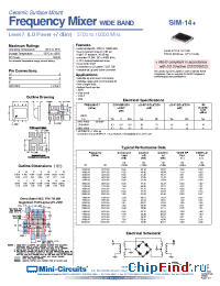 Datasheet SIM-14+ manufacturer Mini-Circuits