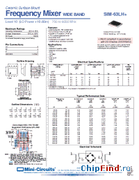 Datasheet SIM-63LH+ manufacturer Mini-Circuits