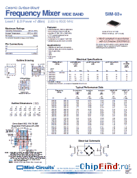 Datasheet SIM-83 manufacturer Mini-Circuits