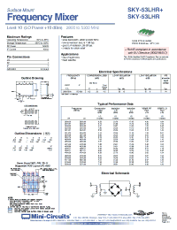 Datasheet SKY-53LHR+ manufacturer Mini-Circuits