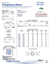 Datasheet SKY-60H+ manufacturer Mini-Circuits