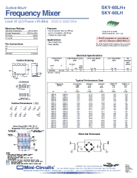 Datasheet SKY-60LH+ manufacturer Mini-Circuits