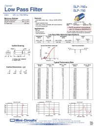 Datasheet SLP-750 manufacturer Mini-Circuits
