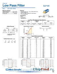 Datasheet SLP-90 manufacturer Mini-Circuits