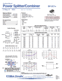 Datasheet SP-2C1+ manufacturer Mini-Circuits