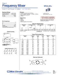 Datasheet SRA-2H manufacturer Mini-Circuits