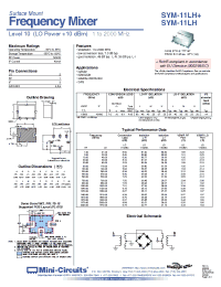 Datasheet SYM-11LH+ manufacturer Mini-Circuits