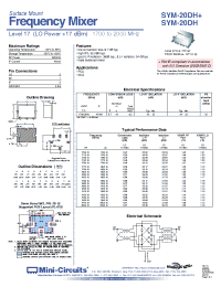 Datasheet SYM-20DH+ manufacturer Mini-Circuits