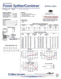Datasheet SYPS-3-12W manufacturer Mini-Circuits
