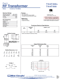 Datasheet T16-6T-X65+ manufacturer Mini-Circuits