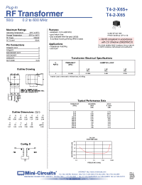 Datasheet T4-2-X65+ manufacturer Mini-Circuits