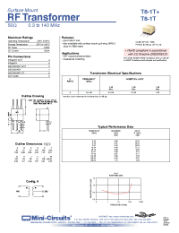 Datasheet T8-1T+ manufacturer Mini-Circuits