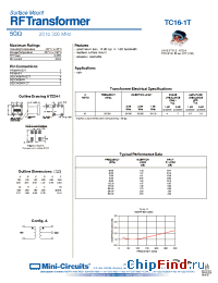Datasheet TC16-1T manufacturer Mini-Circuits