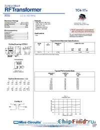 Datasheet TC4-1T+ manufacturer Mini-Circuits