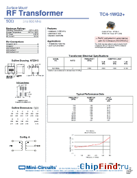 Datasheet TC4-1WG2+ manufacturer Mini-Circuits