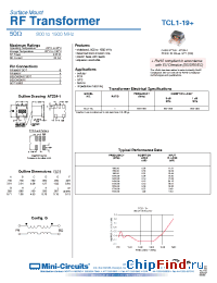 Datasheet TCL1-19+ manufacturer Mini-Circuits
