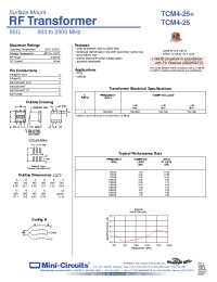 Datasheet TCM4-25+ manufacturer Mini-Circuits