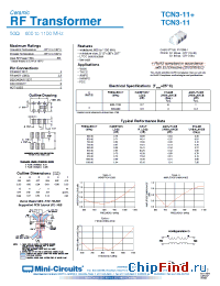Datasheet TCN3-11 manufacturer Mini-Circuits