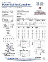 Datasheet TCP-2-10+ manufacturer Mini-Circuits