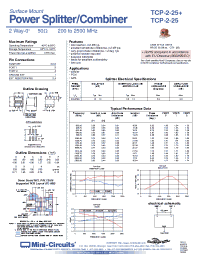 Datasheet TCP-2-25+ manufacturer Mini-Circuits