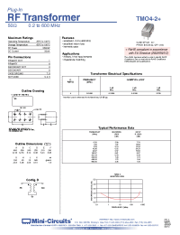 Datasheet TMO-4-2+ manufacturer Mini-Circuits