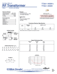 Datasheet TT25-1-KK81+ manufacturer Mini-Circuits