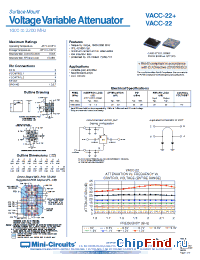 Datasheet VACC-22+ manufacturer Mini-Circuits