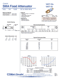 Datasheet VAT-10 производства Mini-Circuits