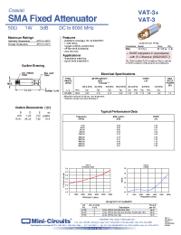 Datasheet VAT-3 manufacturer Mini-Circuits