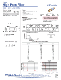 Datasheet VHF-4400+ manufacturer Mini-Circuits