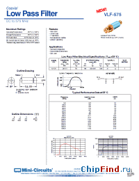 Datasheet VLF-575 manufacturer Mini-Circuits