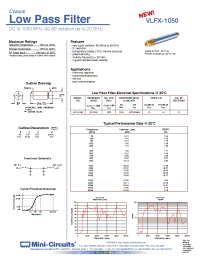 Datasheet VLFX-1050 manufacturer Mini-Circuits